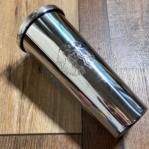 Starbucks Venti Chrome Insulated Cold Cup with Lid